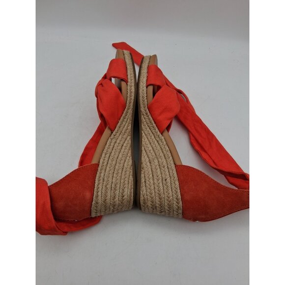 UGG Yarrow Sz 7 Orange Wedge Heel Open Sandal Casual Straps Open Toe Zipper EUC - Picture 14 of 16